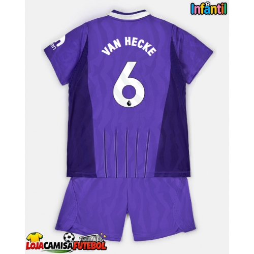 Camisa de Futebol Tottenham Hotspur Jan Paul van Hecke #6 Equipamento Alternativo Infantil 2026-27 Manga Curta (+ Calças curtas)